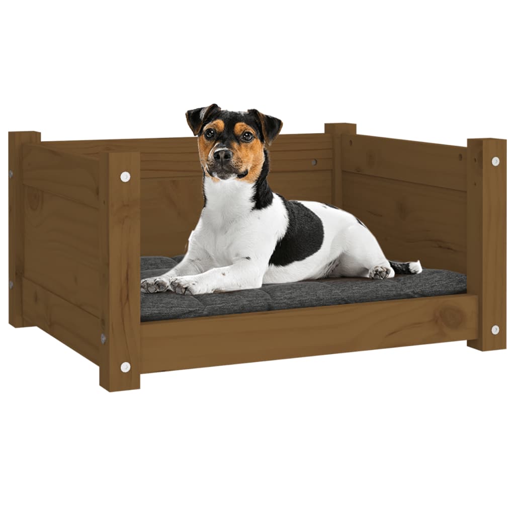 Vidaxl Dog Bed, Honey Brown, 55.5X45.5X28 Cm, Pine