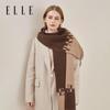 ELLE Women's 100% Wool Double-sided Jacquard Scarf
