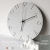 GREEM MARKET GMS02484 Wall Clock - Modern, Minimalist, Nordic Design, Stylish, Simple, Inorganic, Made of Cement Concrete, Industrial Style,