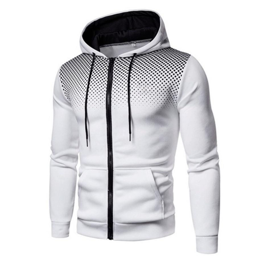 Mens Hoodie Zip Up Hoodie Sweatshirt Graphic Zipper Pocket Polka Pot Print Sports Outdoor Casual Hoodies Slim Sweatshirts