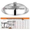 Stainless Steel Explosion-Proof Glass Wok Lid, Flat Bottom, 28CM-40CM