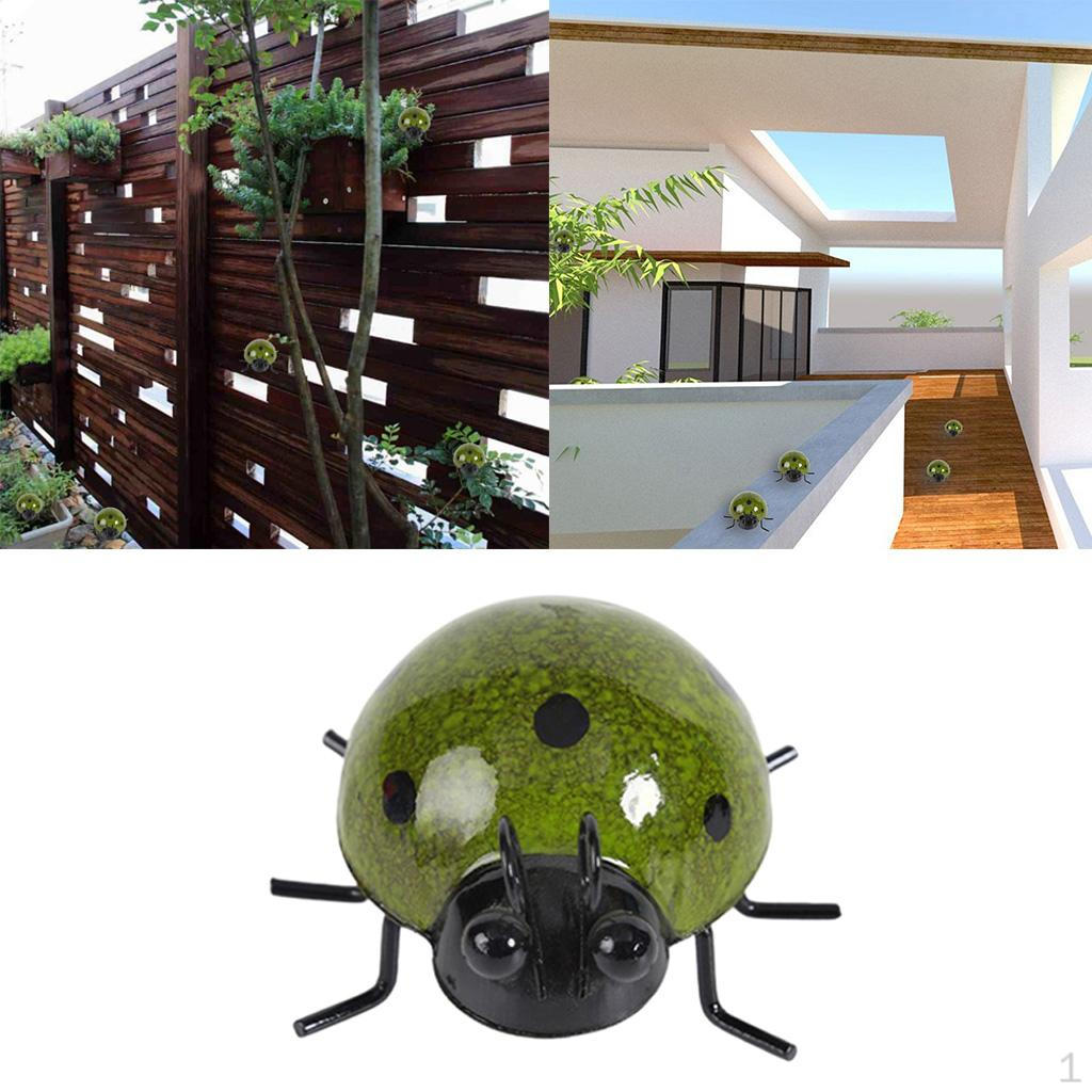 

Hanging Decorative Ladybugs Garden Yard Wall Tree Ornament Home 0cm зелений