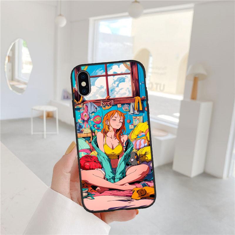 

FM40 One Piece Nami Soft Shell Phone Case for Samsung Galaxy S20 S21 S22 Ultra FE + Plus A21S A22 A24 A25 A26 A30 A30S A31 Galaxy A22 5G