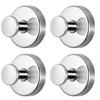 1/2/4PCS Heavy Duty Vacuum Suction Hooks No Drill Seamless Stainless Steel for Entryway Door Coat Hat Key Hanging