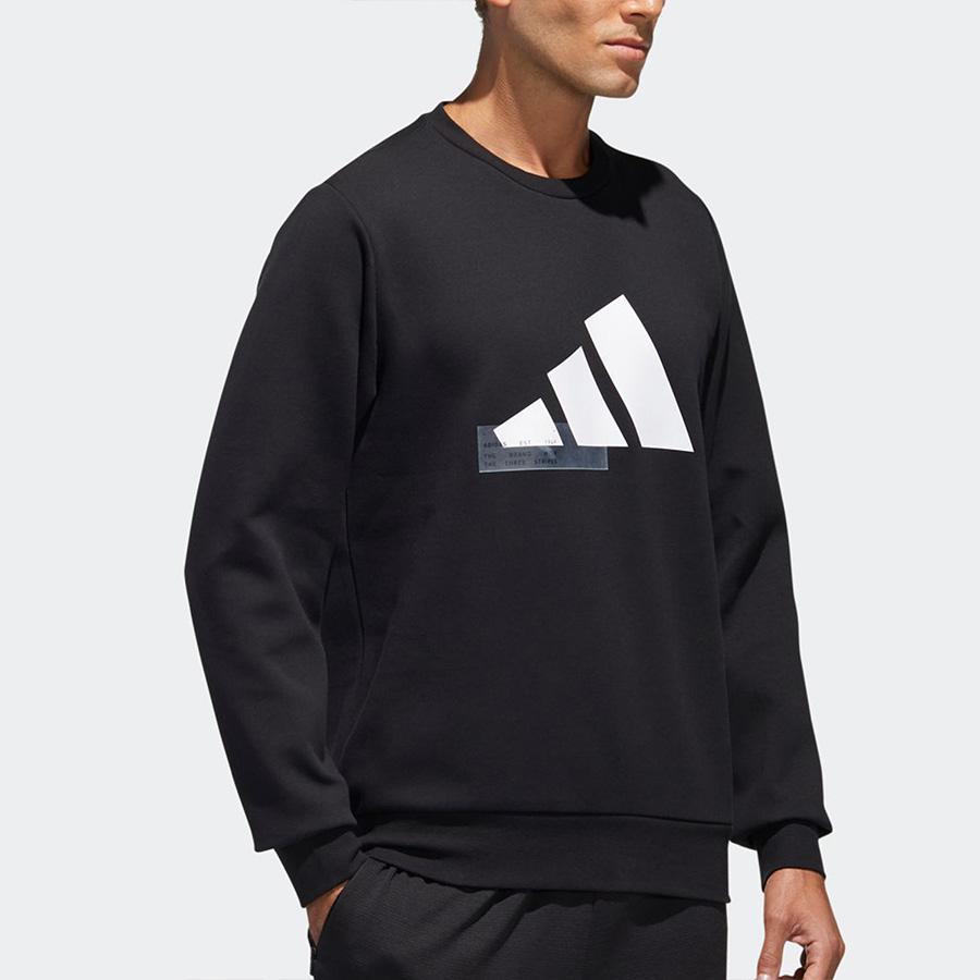 Adidas Ultraboost GFX Sweatshirt With Geometric Pattern And Regular Sleeves Men Sweatshirt Black GF3997