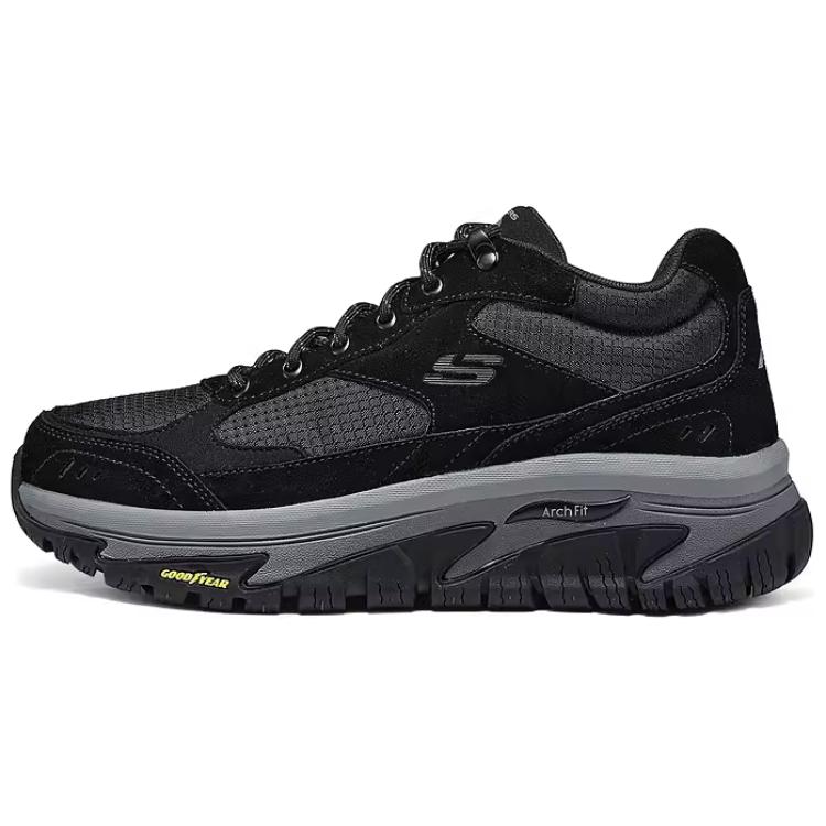 Skechers Outdoor Mens Casual Retro Durable Low-Top Hiking Shoes Men Hiking Shoes Black 237334C-BKGY 41