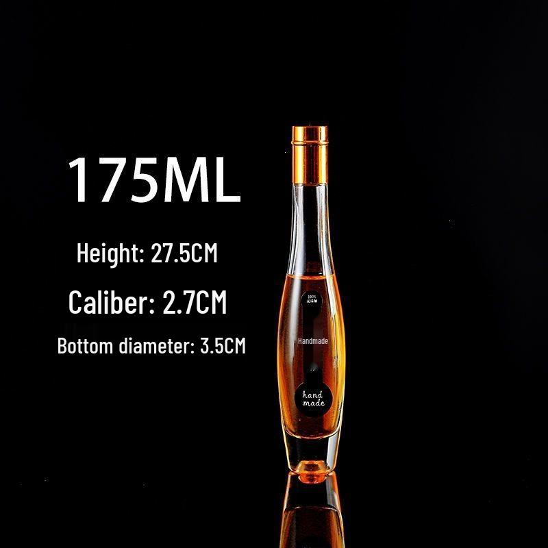 Creative High-End Glass Wine Bottles: 375ml & 500ml for Ice, Red, and Fruit Wines