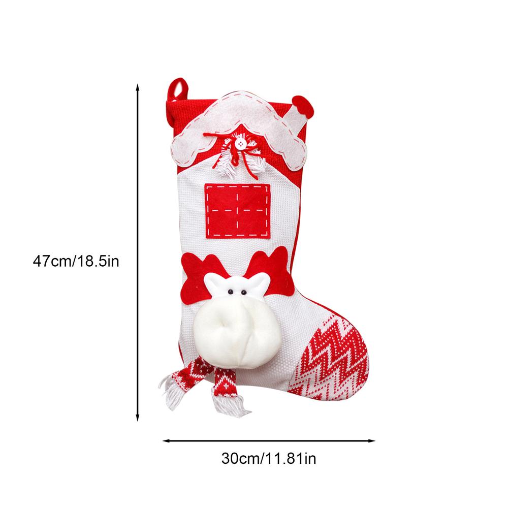 

Рождественский чулок для детей, декоративный рождественский чулок снеговика, подвеска, украшение для рождественской елки, рождественский чулок для
