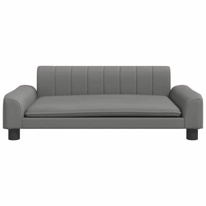 VidaXL Lit pour chien gris 90x53x30 cm similicuir 171855