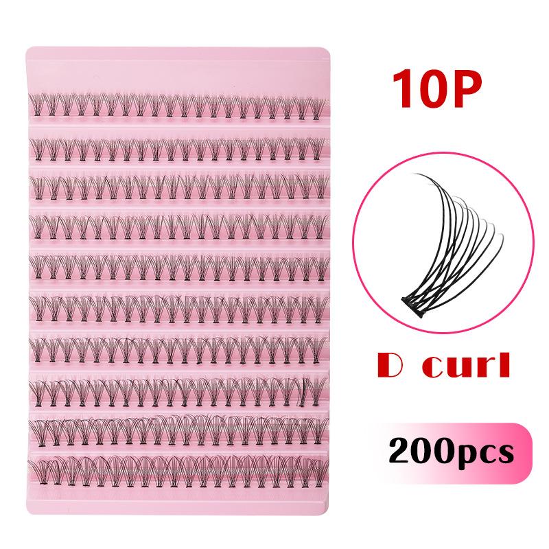 Flat False Eyelashes Stable Segmented Hairs 30P40P50P60P80P14 Rows Curled
