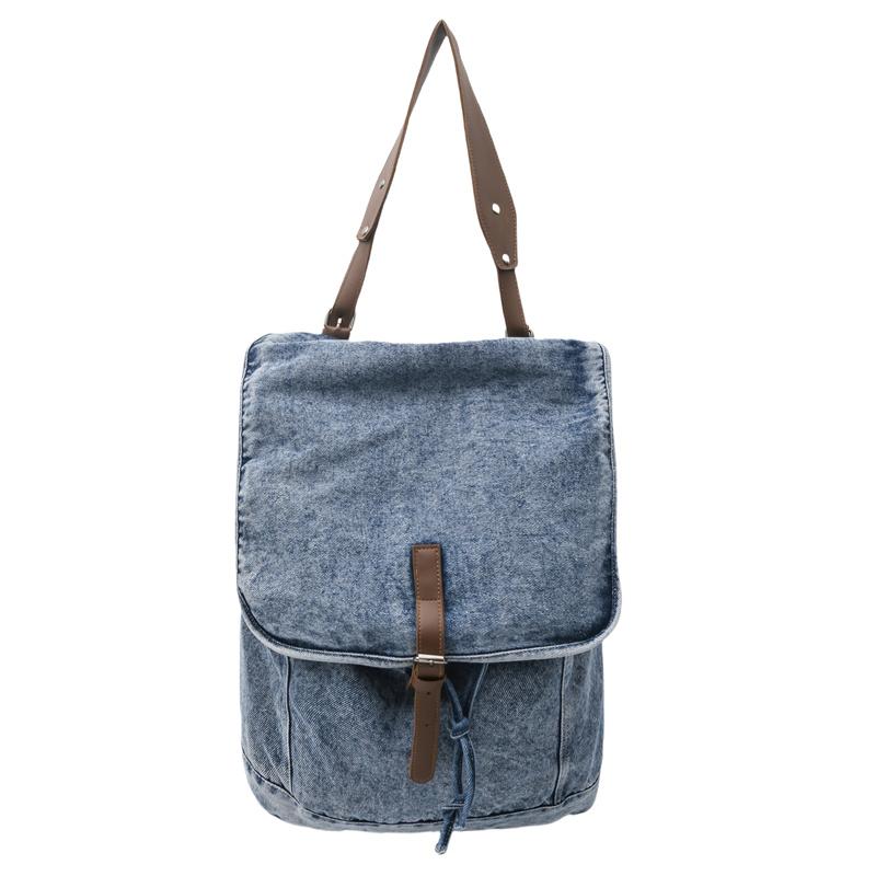 Denim Backpack Retro Commuter Large Capacity Travel Backpack