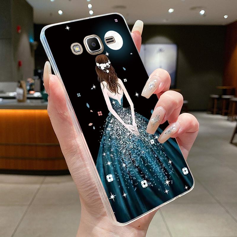 For Samsung Galaxy J2 Prime J2 Ace Grand Prime A5 2015 Case Flower Butterfly Phone Capa Soft Silicon Transparent TPU Jelly Cover