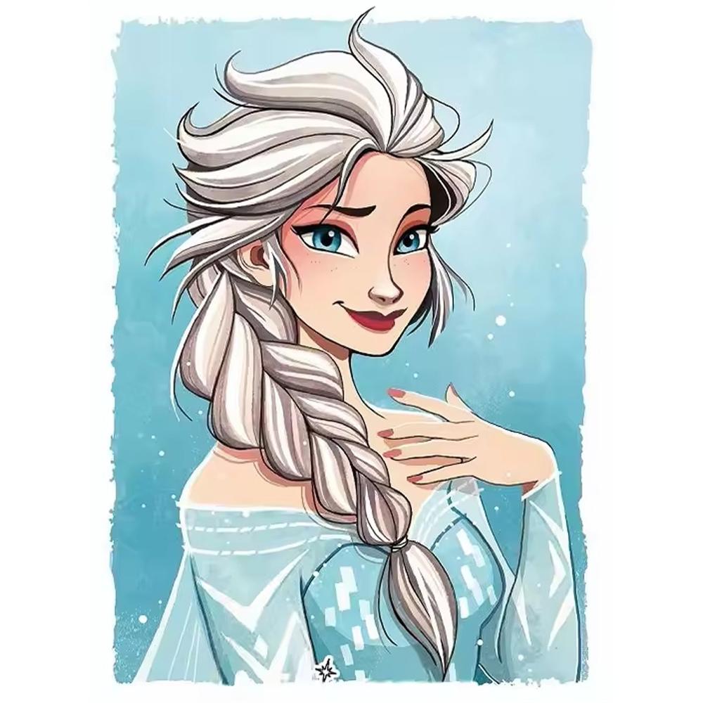 

Disney Diamond Painting Elsa Princess Illustration Mosaic Art DIY Cross Stitch Embroidery Set Full Diamond Home Decor Gift Round 20x30cm