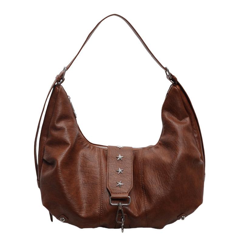 

Bag Women 2025 New Casual Fashion Retro Shoulder Crossbody Bag Niche Folded Dumpling Bag Underarm Bag коричневый