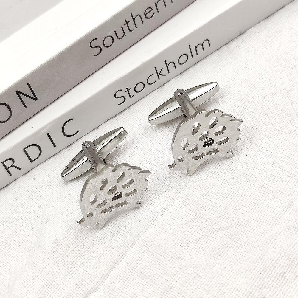 

New Cufflinks for Men Cute Hedgehog Cufflink Suit Shirt Cuff Button Personalized Stainless Steel Jewelry Men s Gifts Wholesale