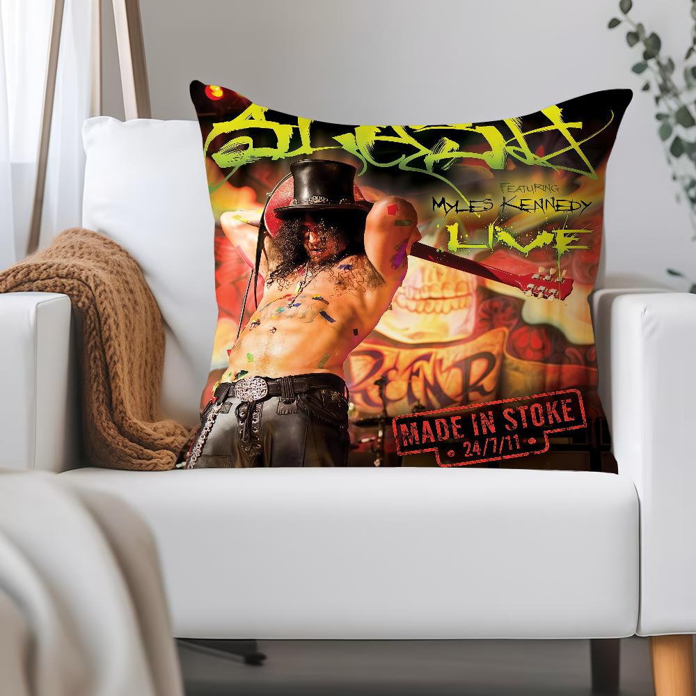 Guitarist S-Slash Pillow Case Applicable Space For Guest Rooms Interiors Cars Office House Decoration