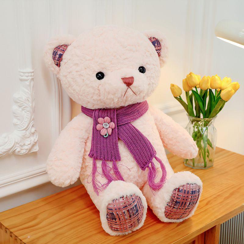 

Scarf Teddy Bear Doll Bear Doll Plush Toys Children Sleeping Pillow To Give Birthday Gifts To Boys and Girls 45 cm (0.38kg)