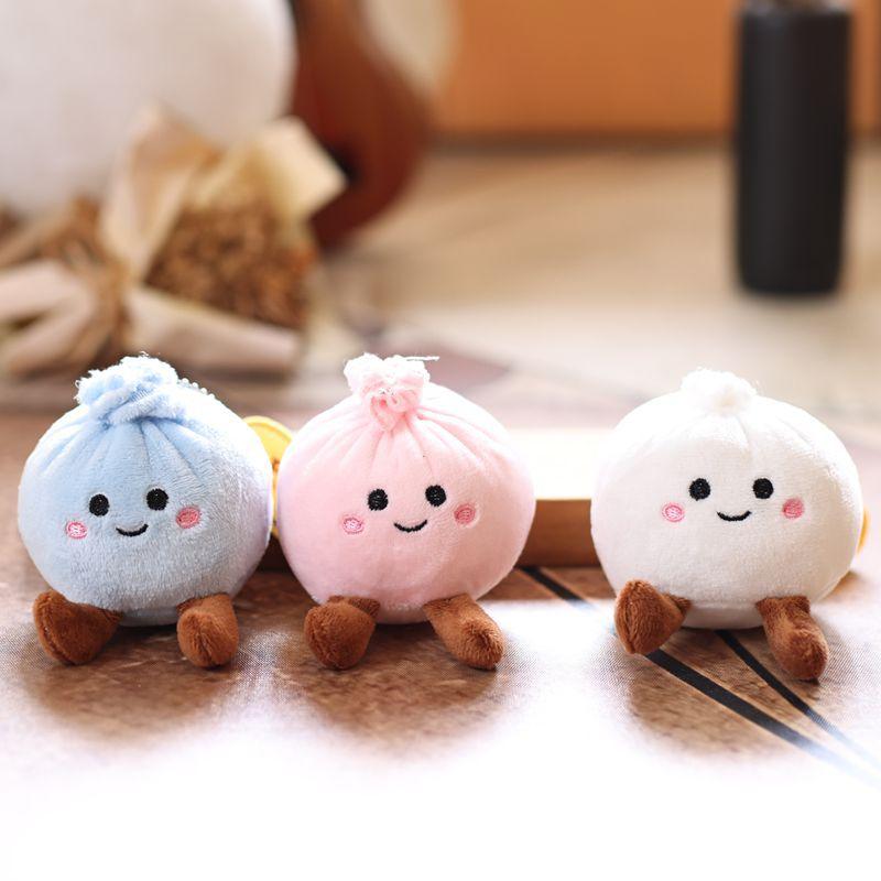 1Pcs Little Bun Keychain Doll Plush Toy Mini Couple Backpack Pendant Doll Decoration Girl'S Gift Diy Accessories