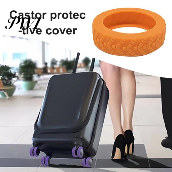 Contoured Silicone Cover Luggage Wheel Covers Mute Anti-scratch Suitcase Protector Protection Castor Sleeves for Traveling Easily Identifiable