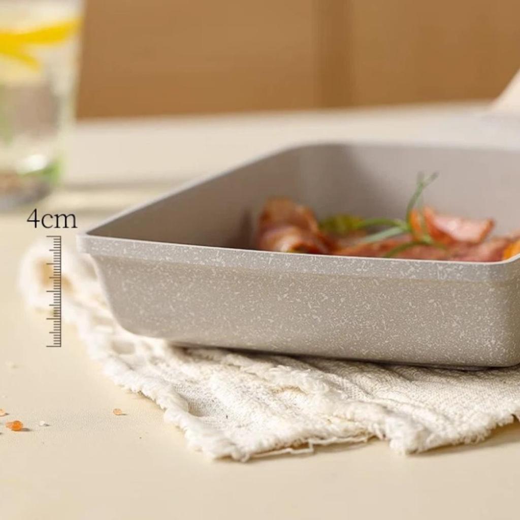 Carote Non-Stick Frying Pan, Flat Bottom Pan, Non-Stick Pan, Breakfast Pan, Tamagoyaki Pan, Steak Pan, Pancake Pan, Fried Egg Maker