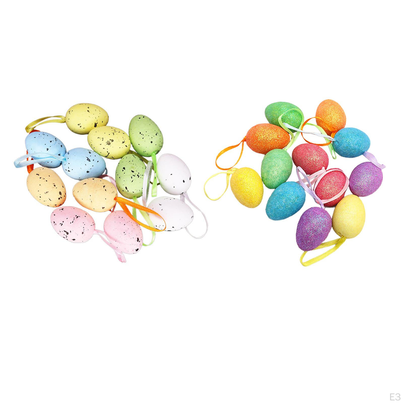 12 шт. пасхальные украшения елочный орнамент корзина игрушки пастельные яйца украшение для — фото 3