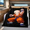 1PC Krillin  Print Flannel Blanket, High quality All Seasons, Home Decor, Warmth and Comfort, Perfect for Christmas Gifts