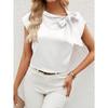 Top estivo da donna con fiocco a mezza lunghezza e design a nicchia