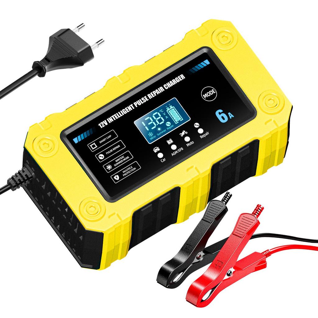 12V 6A Smart Charger for Lead-Acid Motorcycle & Car Batteries