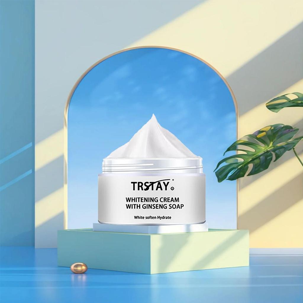 Gentle moisturizing cream, brightens skin tone, moisturizes and hydrates, lightens dullness, and firms skin