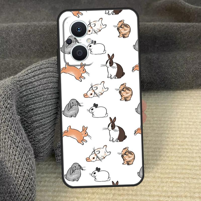 Rabbits Bunnies Cover For OPPO Reno 8T 8 Lite 14F 13F 12 F 11 F 14 13 10 Pro OPPO Find X8 X6 X5 X9 Pro Case