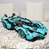 High-Technical Blue V12 Concept Sports Car Building Blocks Modelo Famoso Veículo de Corrida Montar Tijolos Brinquedos Para Crianças Presentes