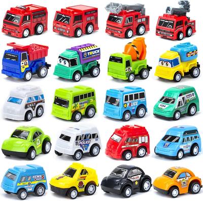 Huang Yem 20 Pieces Mini Car Toys Construction Vehicles Car Toys Excavator Car Toys Super Variety Working Cars Pull Back Construction Vehicles Kids