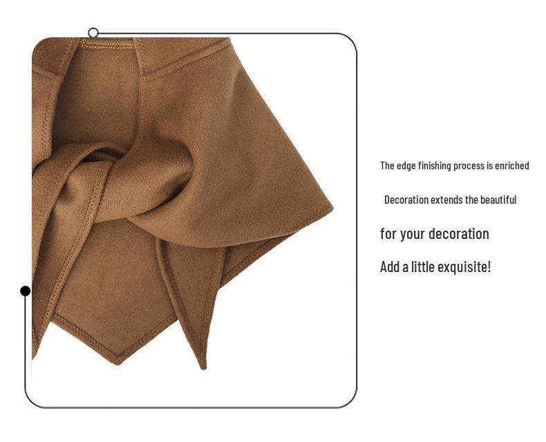 High-End European and American Autumn/Winter 2025 Camel Cape Shawl Scarf