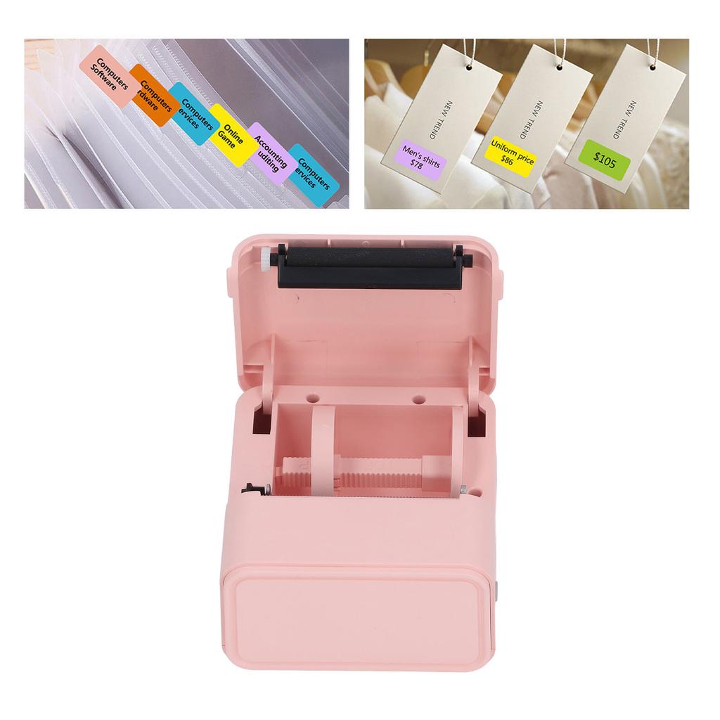Thermal Label Printer 203dpi Portable Label Printer for Date Ingredient Name Small Business