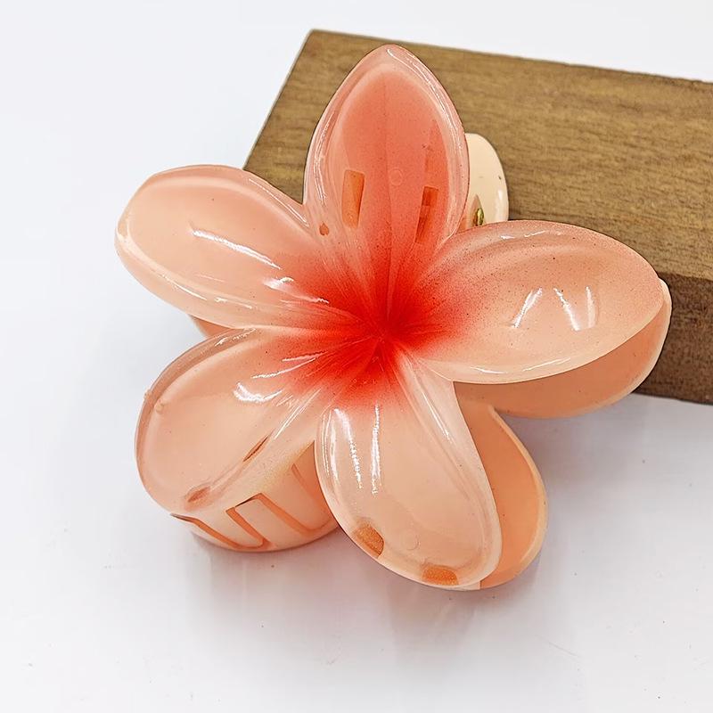Romantic Frangipani Hair Clips for Women - Elegant European & American Flower Hair Accessories.