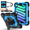 Heavy Duty Protective Cases for iPad Mini 6 A17 Pro Full Body Shockproof Protection Cover with Kickstand Hand Crossbody Lanyard