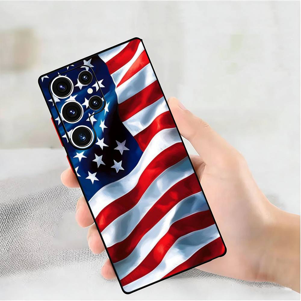

Happy Birthday US Silicone Case For Samsung Galaxy S 25,24,23,22,21,20 Plus Ultra 5G Lite Shockproof Cover Samsung S26ULTRA