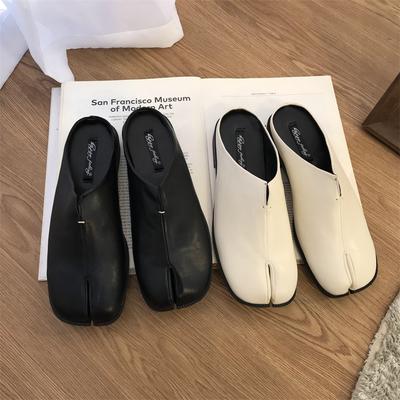 Fashion Bailamos Women Split Toe Slippers Tabi Ninja Slip Flats Round Toe Shallow Lazy Slip On Boat Slingback Mules Shoes Soft Loafers