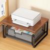 Support d'imprimante Gain de place Double étage Bureau Support d'imprimante Bureau Rangement Pour Maison École Comptoir de cuisine Poste de travail Atelier