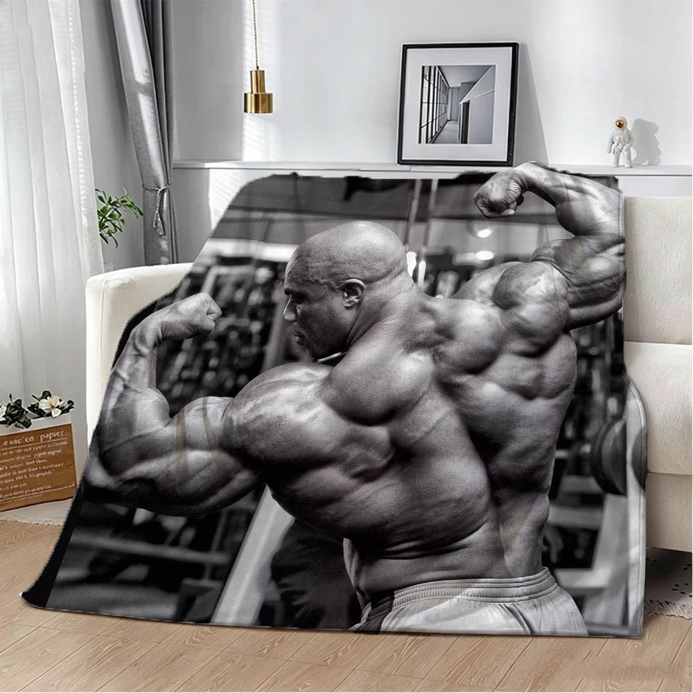Ronnie C-Coleman Bodybuilding Fitness Flannel Blanket Soft Throw Blanket Art For Home Decor Bedroom Bed Sofa Picnic Fans Gifts