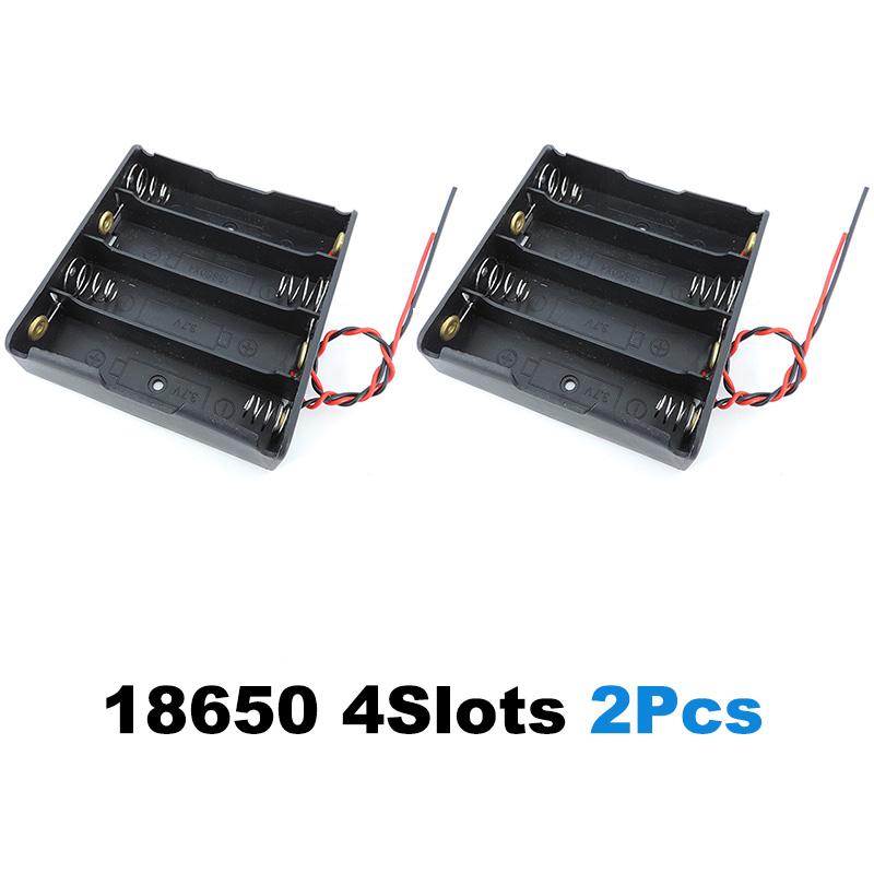 1 2 3 4 Fante porturi AA 18650 1.5v 3.7v Alimentare Baterie Cabluri de stocare Cutie Suport Cutie Cabluri Fir negru pentru instrumente de reparare Negru