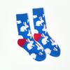 1 Pair Cartoon Cute Bunny Pattern Color Clashing Fashion Comfortable Women's Mid-calf Socks Suit In All Seasons