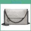 Modern Fashion Women Message Zipper Portable Chains Solid Pattern Soft Handbags
