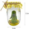 Grumpy Pickle In A Jar Sculpture, Miniature Glass Screaming Pickle In a Bottle, Emotional Support Jar,Handmade Emotional Support