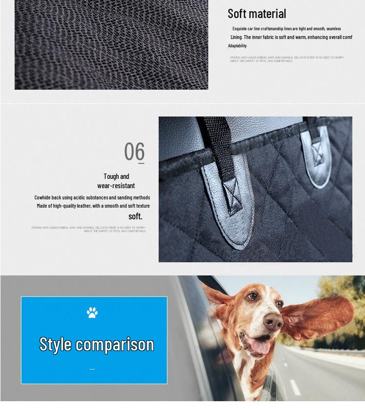 Waterproof Pet Car Seat Cover for Medium to Large Dogs – Dirt-Proof and Ideal for Back Seats.