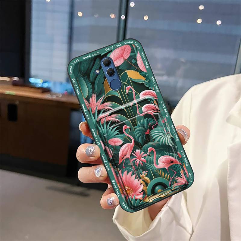 Cartoon Soft Case Phone Case For Huawei Mate 20 Lite Back Cover Protective Card Slot Silicone Shockproof Anti-dust TPU