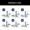 Fishing Tackle Accessories Treble Hook Set High Carbon Steel Round Bend Hook Professional Barbed Fishing Hook for Lures