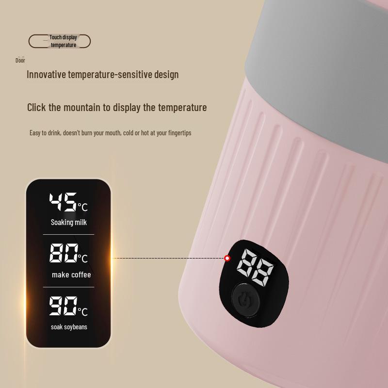 Smart Rechargeable Electric Stirring Cup with Digital Display – Automatic Soy Milk & Coffee Mixer