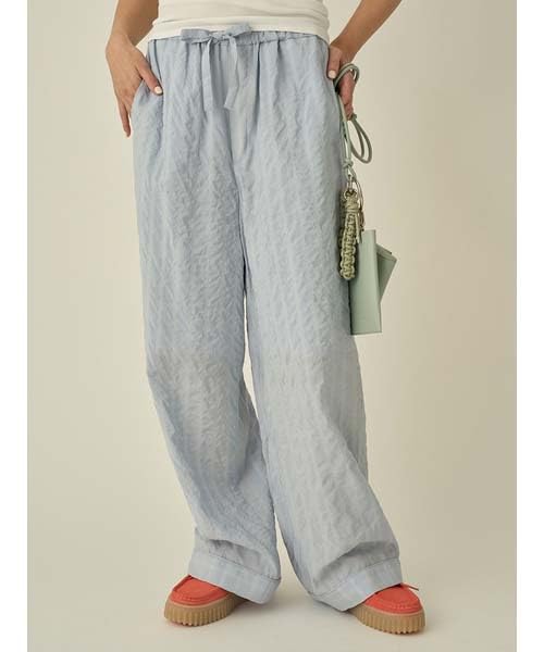 Emi LBLU Women's Semi-Sheer Pajama-Like Pants, 13WFP251070,