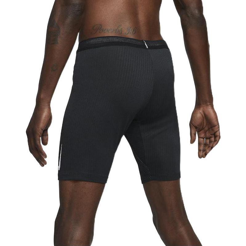 Men's Nike Solid Color Logo Printing Slim Fit Sports Shorts Black DA1429-010